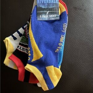 Ripple Junction Men's No-Show Socks - Blue, Yellow, Red, Black, White